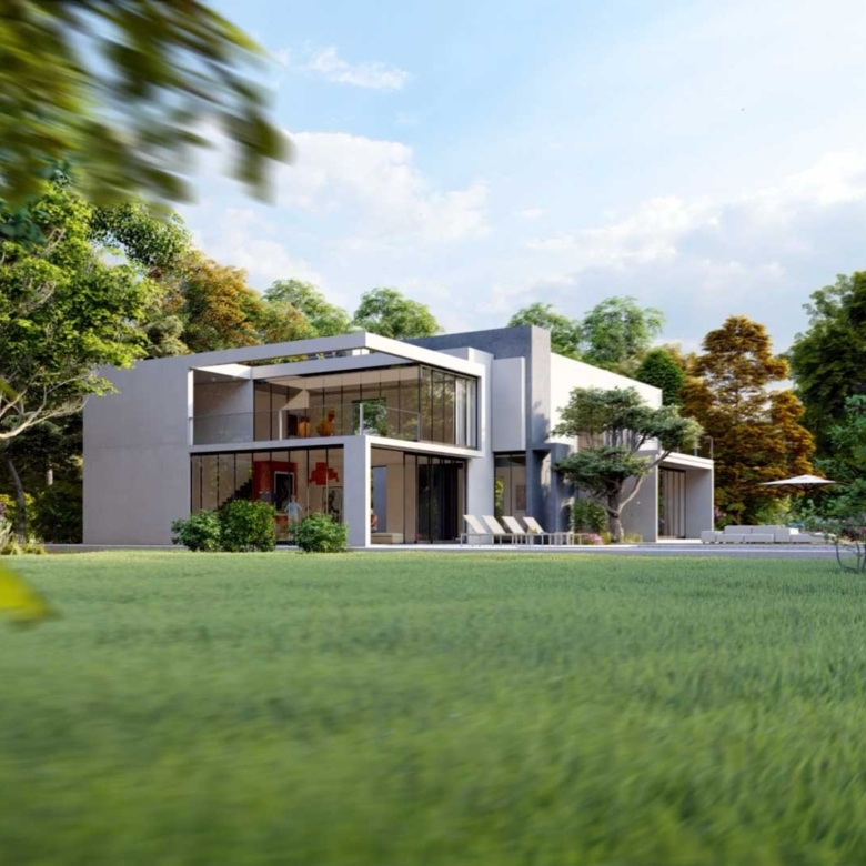 Contemporary apartment complex