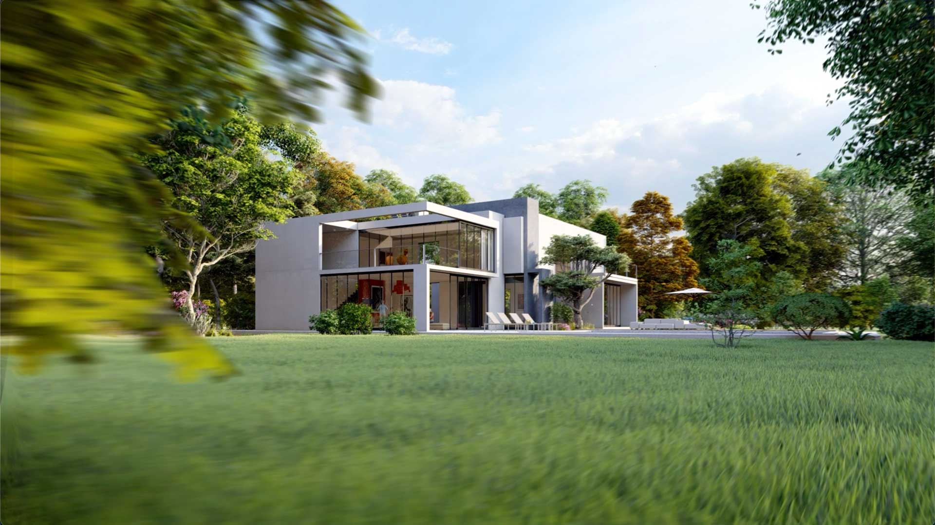 Contemporary apartment complex